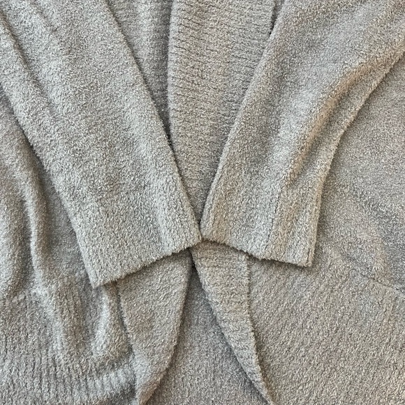 Barefoot Dreams CozyChic Lite Women’s Circle Cardi Sweater Dove Gray Size L - Picture 14 of 16